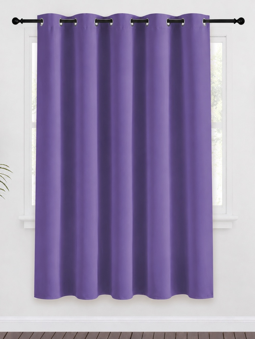 NICETOWN Lilac Purple Blackout Curtain Panel 55x57 Thermal Insulated